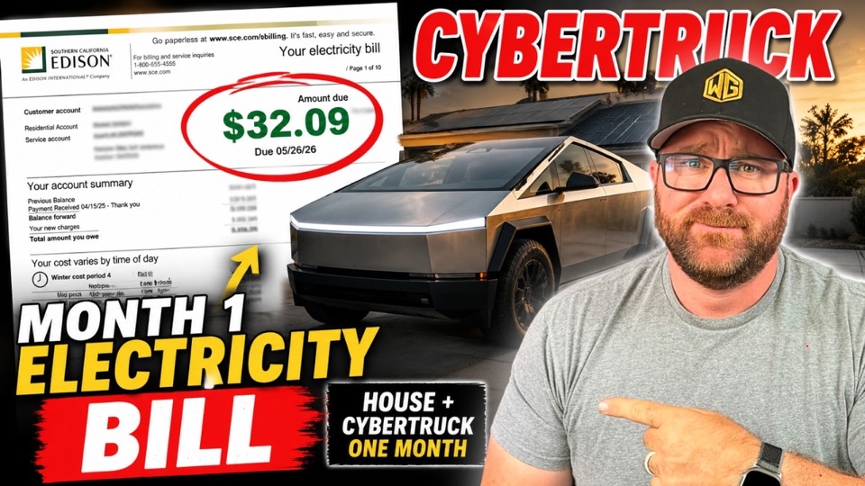 Cybertruck charging cost video thumbnail
